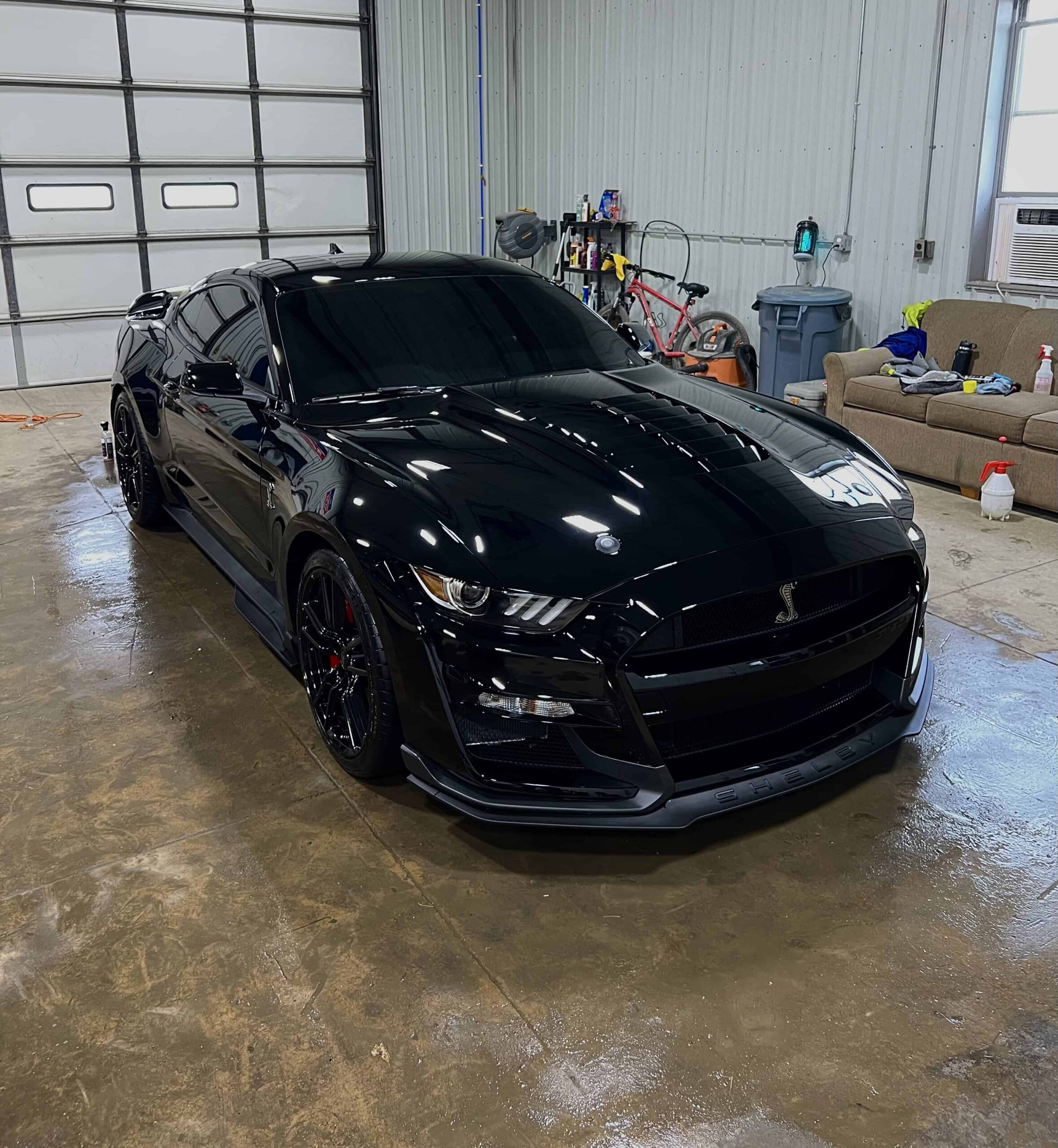 Ceramic coating applied to car exterior