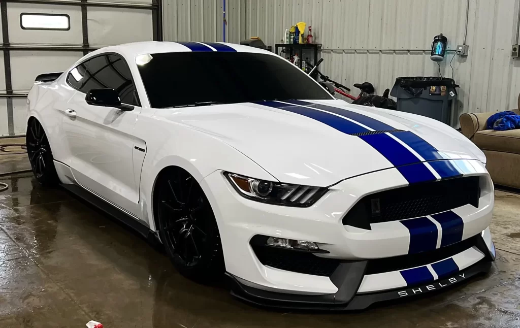 Professional ceramic coating on white vehicle in Medina Ohio