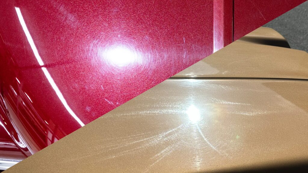 Swirls on paint of car in Medina and Akron Ohio