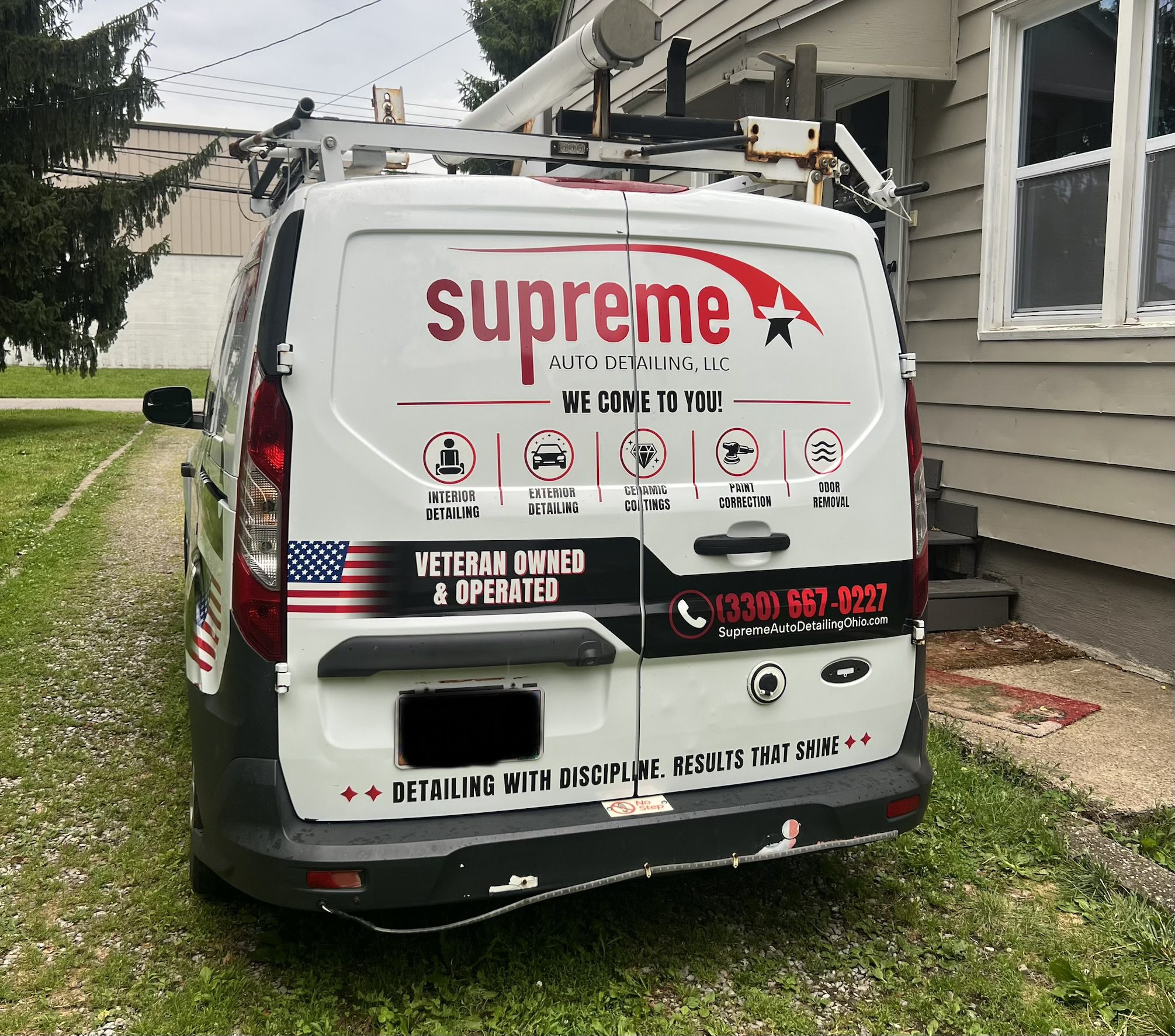 Supreme Auto Detailing's mobile van in medina ohio